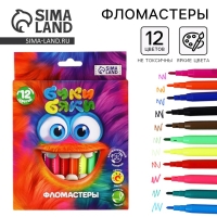 Фломастеры 12 цветов в коробке &laquo;1 сентября: Букибяки&raquo;