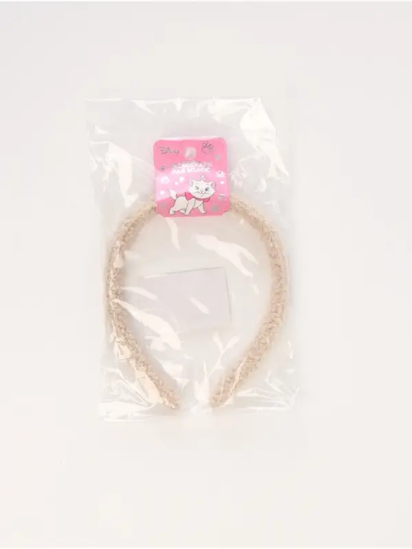 Ободок для волос плюшевый, цвет бежевый, Коты аристократы