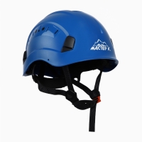 Каска защитная "Альпы" для альпинизма и скалолазания, регулировка размера 52-63 см, синяя