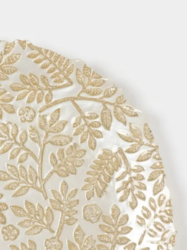 Тарелка "КРАСКИ ОСЕНИ" 28 см, золотой цвет