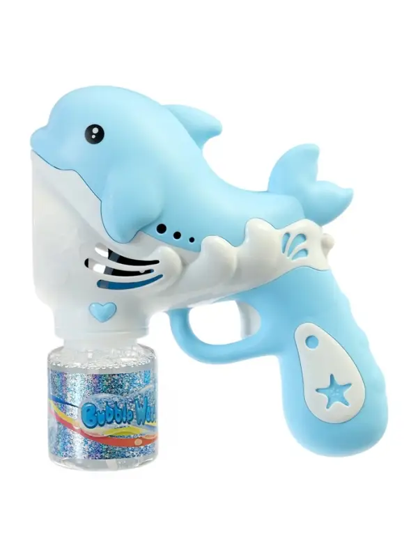 Генератор мыльных пузырей "Дельфинчик", световые эффекты, работает от батареек