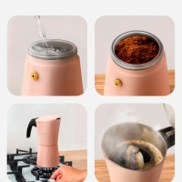 Кофеварка гейзерная для плиты КТ-7585 - 150 мл