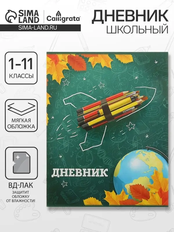 Дневник школьный для 1-11 классов, &laquo;Школа&raquo;, мягкая обложка, 40 листов