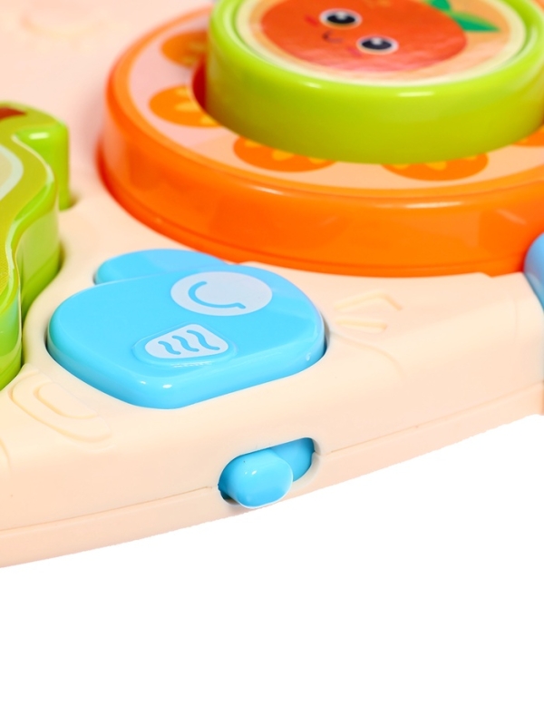 ЗАБИЯКА Музыкальная игрушка "Бизидоска" SL-07255 фрукты, звук, свет,цвет МИКС