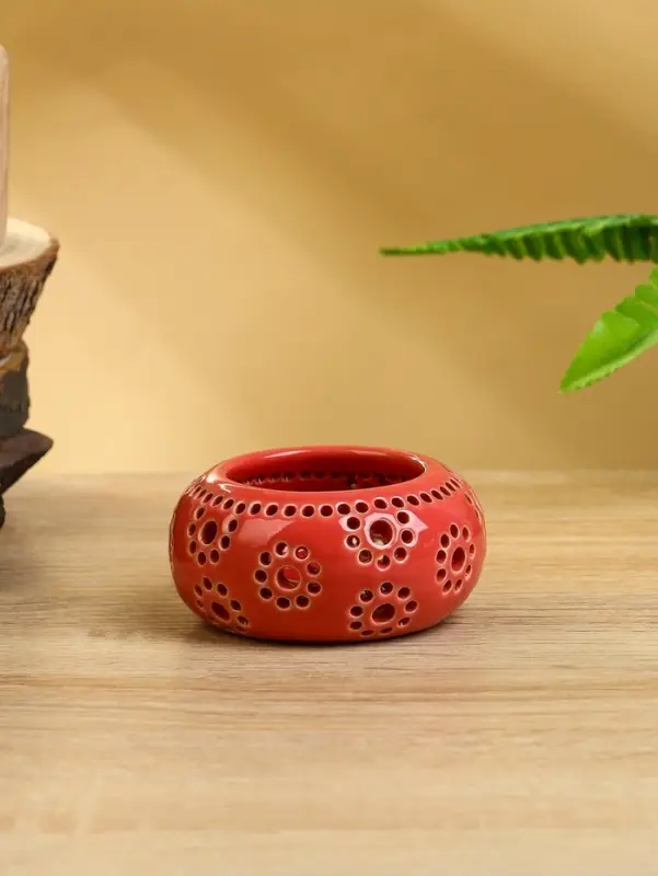 Подсвечник, 8.5&times;8.5&times;4 см, керамика, МИКС