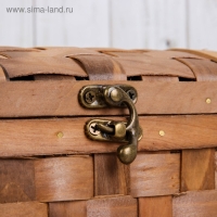 Сундук &laquo;Плетёнка&raquo;, с замком, 17&times;12&times;12 см, шпон