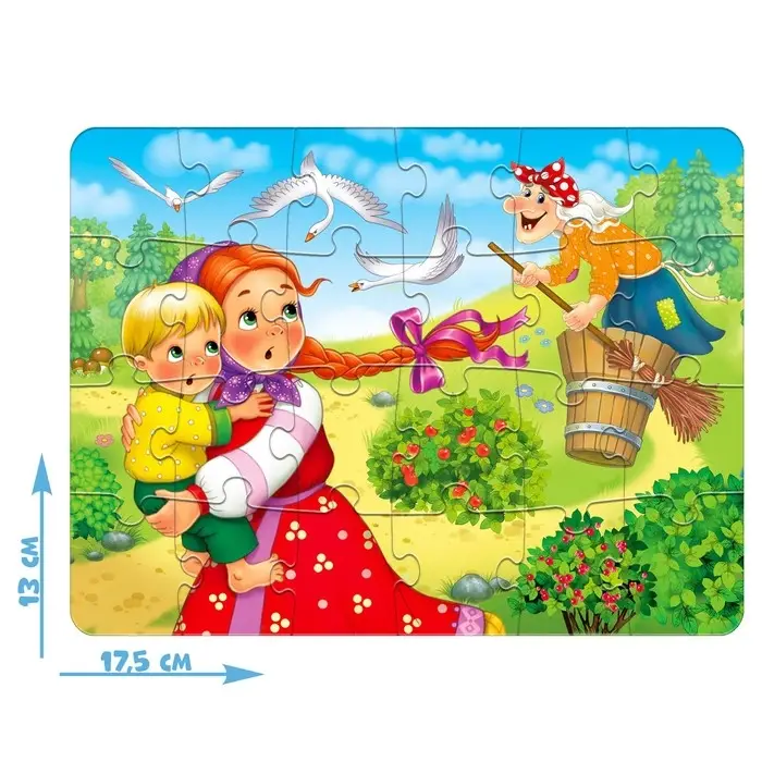 Пазл детские сказки &laquo;Гуси - лебеди&raquo;, 24 элемента