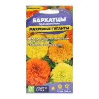 Семена цветов Бархатцы "Махровые Гиганты", ц/п,  О, 0,2 г.