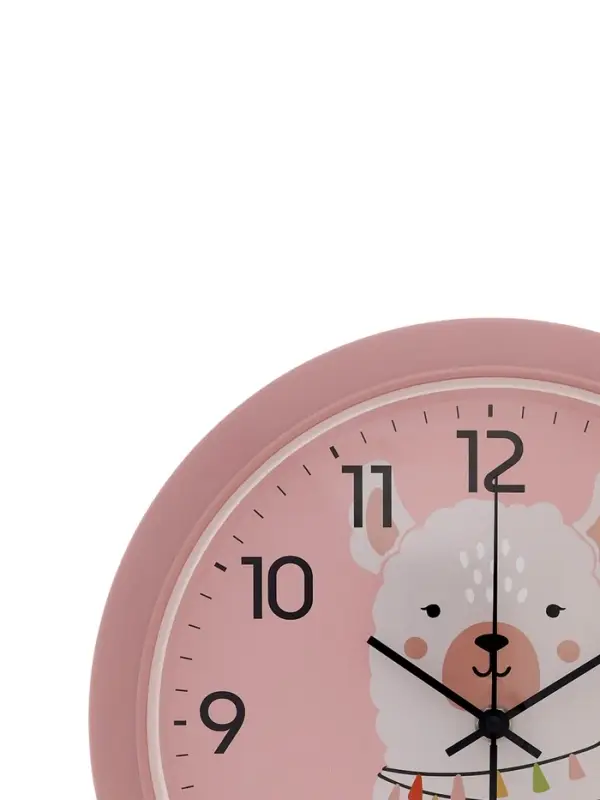Часы настенные "Альпака", детские, плавный ход,  d=29см, розовые