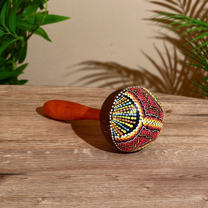 Сувенирный музыкальный инструмент "Маракас" 22х9х9 см микс