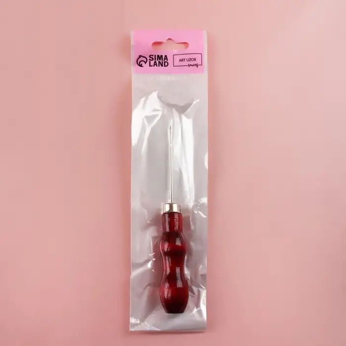 Шило швейное, 13&times;2 см, красное