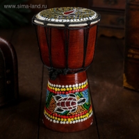 Сувенирный музыкальный инструмент "Барабан Джембе Цветочный узор" 11x11x20 см МИКС