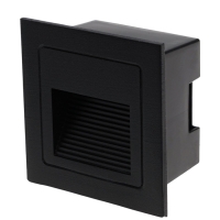 Встраиваемый светильник для лестницы, IP65, 3 Вт, 4000К, 68x68, квадрат, черный