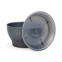 Горшок для цветов с поддоном 0,8 л d14 см h8 см "Фиалочка" серый