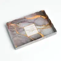 Коробка для печенья, кондитерская упаковка с пластиковой крышкой, &laquo;Мрамор&raquo;, 22 х 15 х 3 см