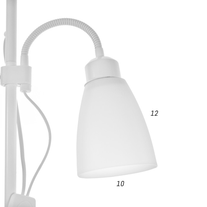 Торшер "Тренд 2" 1х40Вт Е27+1хЕ27 40Вт белый 22х22х180 см.