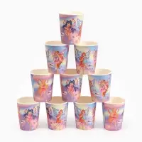 Посуда одноразовая бумажная на 10 персон: стаканы, тарелки, скатерть, ВИНКС