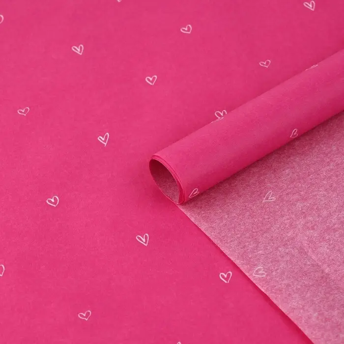 Бумага упаковочная тишью &laquo;Сердечки&raquo;, 50 х 70 см
