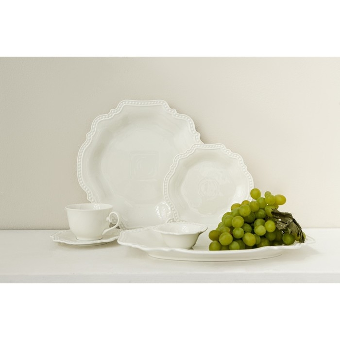 Блюдо фарфоровое Magistro &laquo;Сюита&raquo;, d=30,5 см, цвет белый