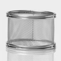 Корзинка для картофеля фри Доляна &laquo;Лонгфилд&raquo;, d=9 см, h=6 см, цвет серебристый