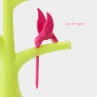 Набор для канапе &laquo;Птицы&raquo;, на подставке, 6 шпажек, цвет МИКС