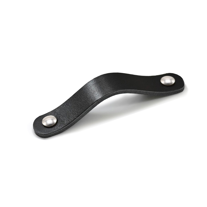 Ручка-скоба CAPPIO RSC010, кожа, м/о 96 мм, цвет черный