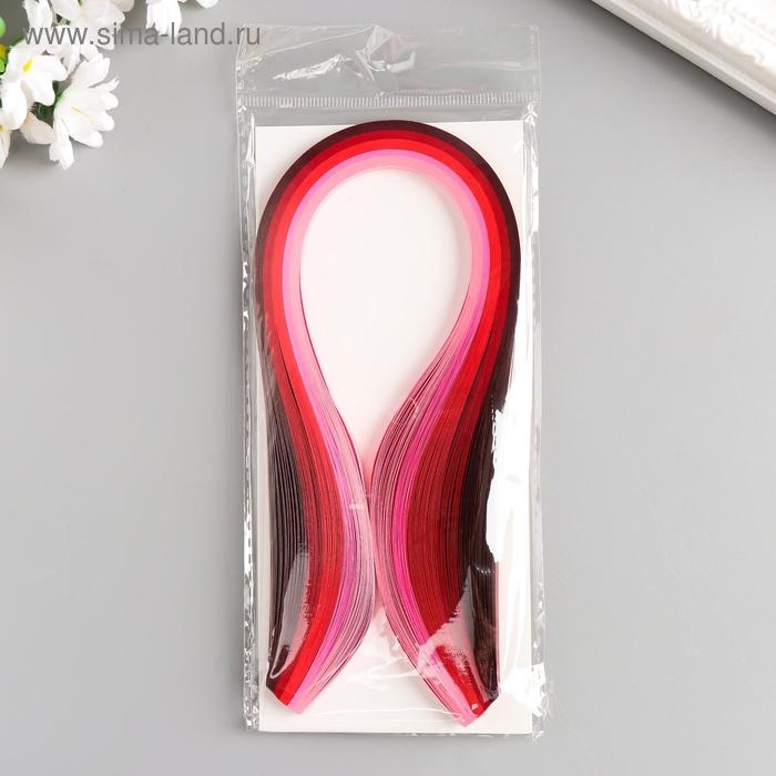 Полоски для квиллинга 100 полосок плотность 120 гр "Оттенки красного" ш. 0,5 см длина 39 см