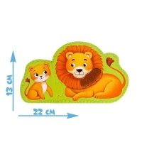 Макси-пазлы с тактильными вставками &laquo;Любимый зоопарк&raquo;, 3 пазла, 8 деталей