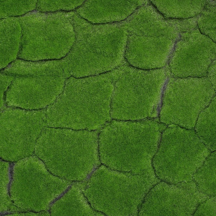 Мох искусственный, декоративный, полотно 1 &times; 1 м, рельефный, бугры, зелёный, Greengo