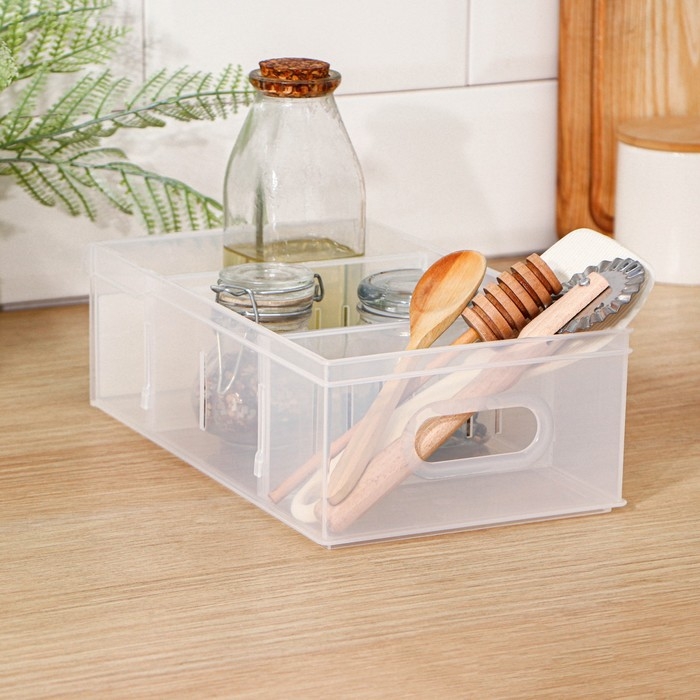 Контейнер для хранения без крышки ROLLY, 2,65 л, 15&times;26,6&times;8,7 см, прозрачный