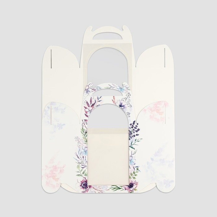 Коробка под маленький торт, кондитерская упаковка, &laquo;Венок&raquo;, 15 х 15 х 18 см