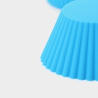 Набор форм для выпечки Доляна &laquo;Риб.Круг&raquo;, силикон, 7&times;3,3 см, 6 шт, цвет МИКС