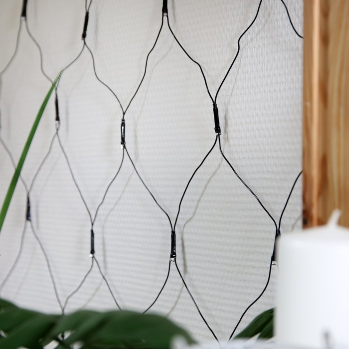 Гирлянда &laquo;Сеть&raquo; 2 &times; 2 м, IP20, тёмная нить, 224 LED, свечение белое, 8 режимов, 220 В