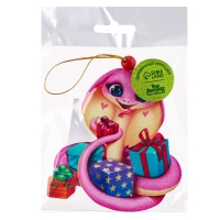 Ёлочная игрушка - подвеска деревянная &laquo;Новый год! Змея с подарками&raquo;, символ года 2025