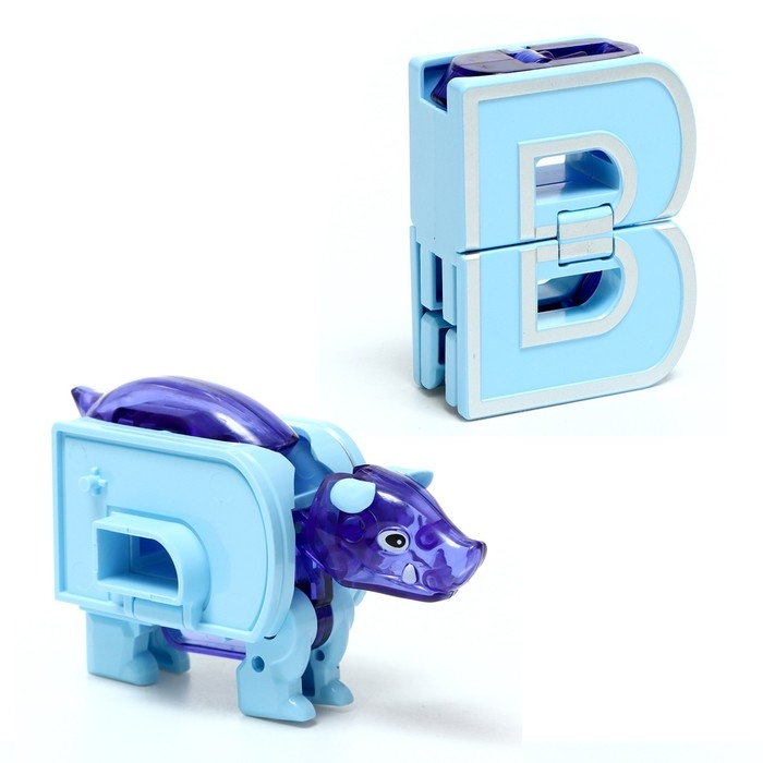 Робо-буквы &laquo;Звери&raquo;, набор 6 в 1, трансформируются, собираются в 1 робота