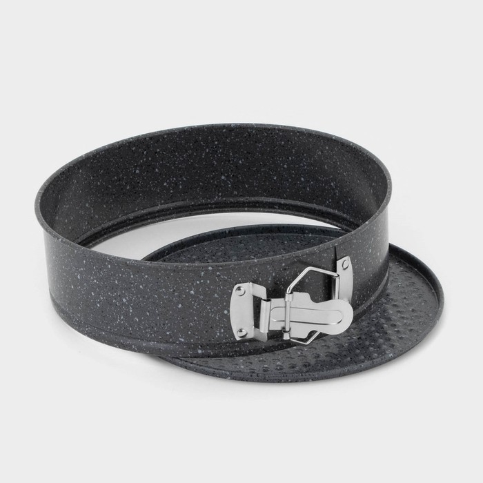 Форма для выпечки Доляна &laquo;Элин Мрамор&raquo;, 22&times;6 см, съёмное дно, антипригарное покрытие, цвет серый