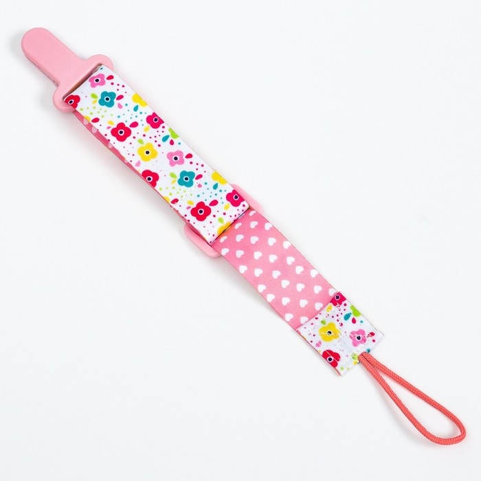 Держатель для соски - пустышки &laquo;Цветы&raquo;, на ленте