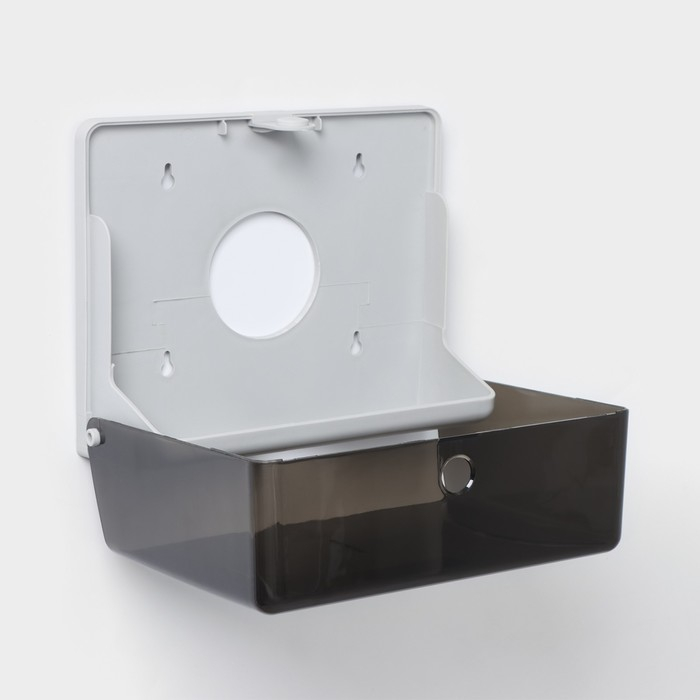 Диспенсер бумажных полотенец в листах, пластиковый, 27&times;20&times;10 см, цвет серый