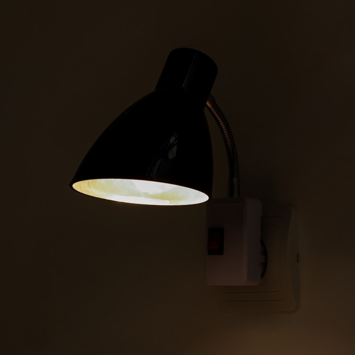 Бра в розетку "Классика" 1х10Вт Е27 черный 10х14,5х25 см