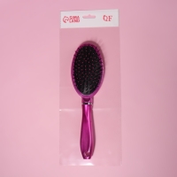 Расчёска массажная, 7,5 &times; 24 см, цвет малиновый