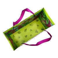 Пакет ламинированный двухсторонний &laquo;Динозаврики&raquo;, с тишью и открыткой, ML, 23 &times; 27 &times; 11,5