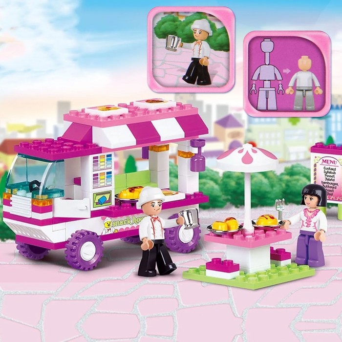 Конструктор &laquo;Розовая мечта: мобильный ресторан&raquo;, 102 детали
