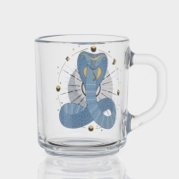 Кружка стеклянная чайная &laquo;Мистические змеи&raquo;, 200 мл, МИКС