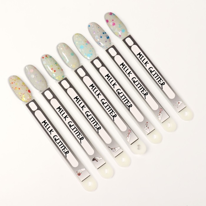 Гель лак для ногтей, &laquo;MILK GLITTER&raquo;, 3-х фазный, 8мл, LED/UV, цвет прозрачный (01)