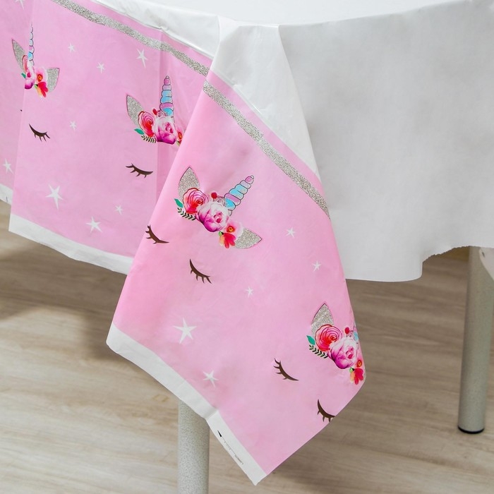 Скатерть одноразовая &laquo;Милый единорог&raquo;, 180&times;137 см