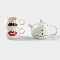 Набор керамический чайный &laquo;Чай для двоих&raquo;, 3 предмета: чайник 400 мл, 2 чашки 200 мл