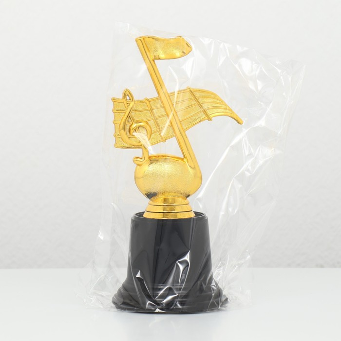 Наградная фигура &laquo;Нота&raquo;, подставка пластик черная, золото, 16 х 8 х 7 см.