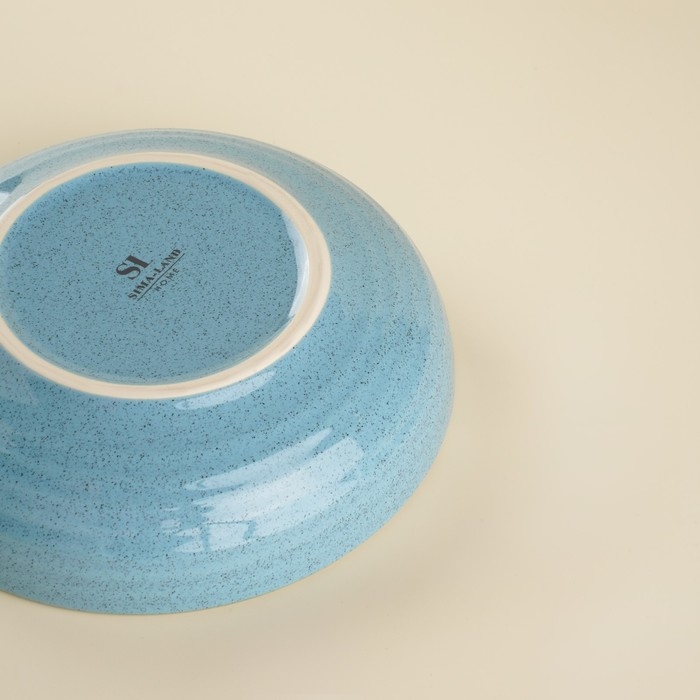 Набор тарелок глубоких фарфоровых SL Home &laquo;Аззура&raquo;, 18,5&times;5 см, цвет бирюзовый