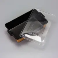 Контейнер с плоской крышкой, черный, 0,8 л, 19 х 13 х 5,5 см