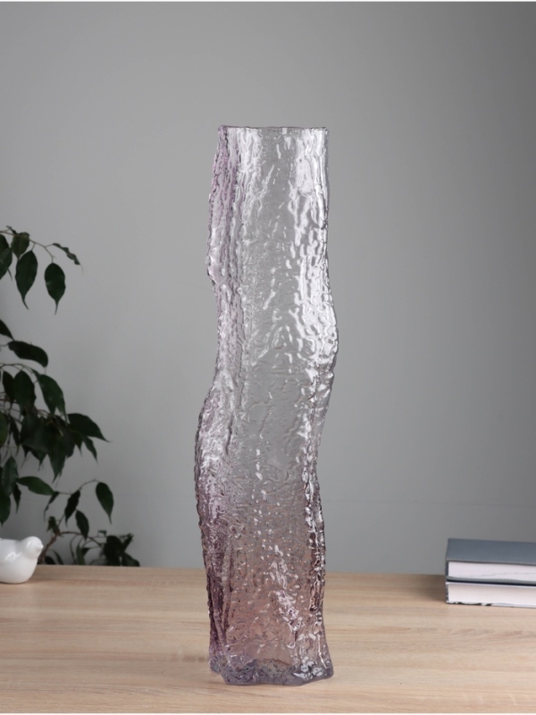 Ваза стекло напольная "Кимберли" 50х10,5 см, сиреневый